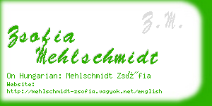 zsofia mehlschmidt business card